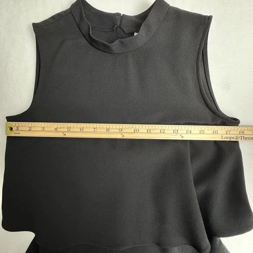 Jones New York‎ Sleeveless Sheath Dress Sz 6 Black Stretch Business Career